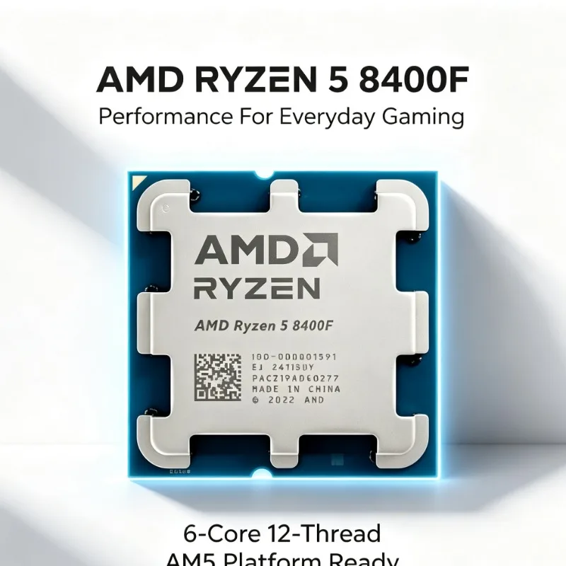 AMD Ryzen 5 8400F 4.2GHz 6‑Core 12‑Thread Socket AM5 CPU Desktop Gaming Processor Without Cooler For DDR5 Platform PC