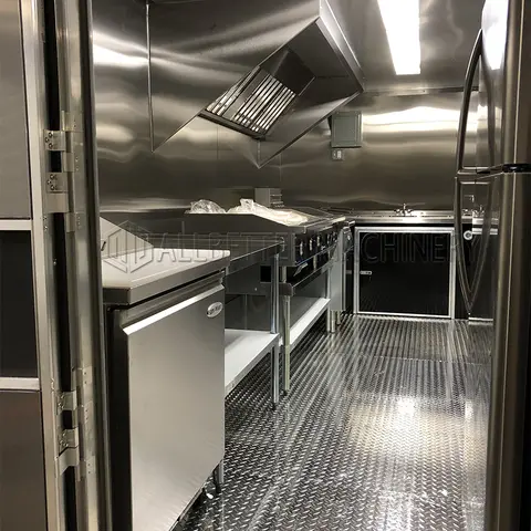 Camión de comida totalmente equipado estándar americano a la venta, remolque de concesión personalizado, carrito expendedor de té y café con burbujas, remolque de comida