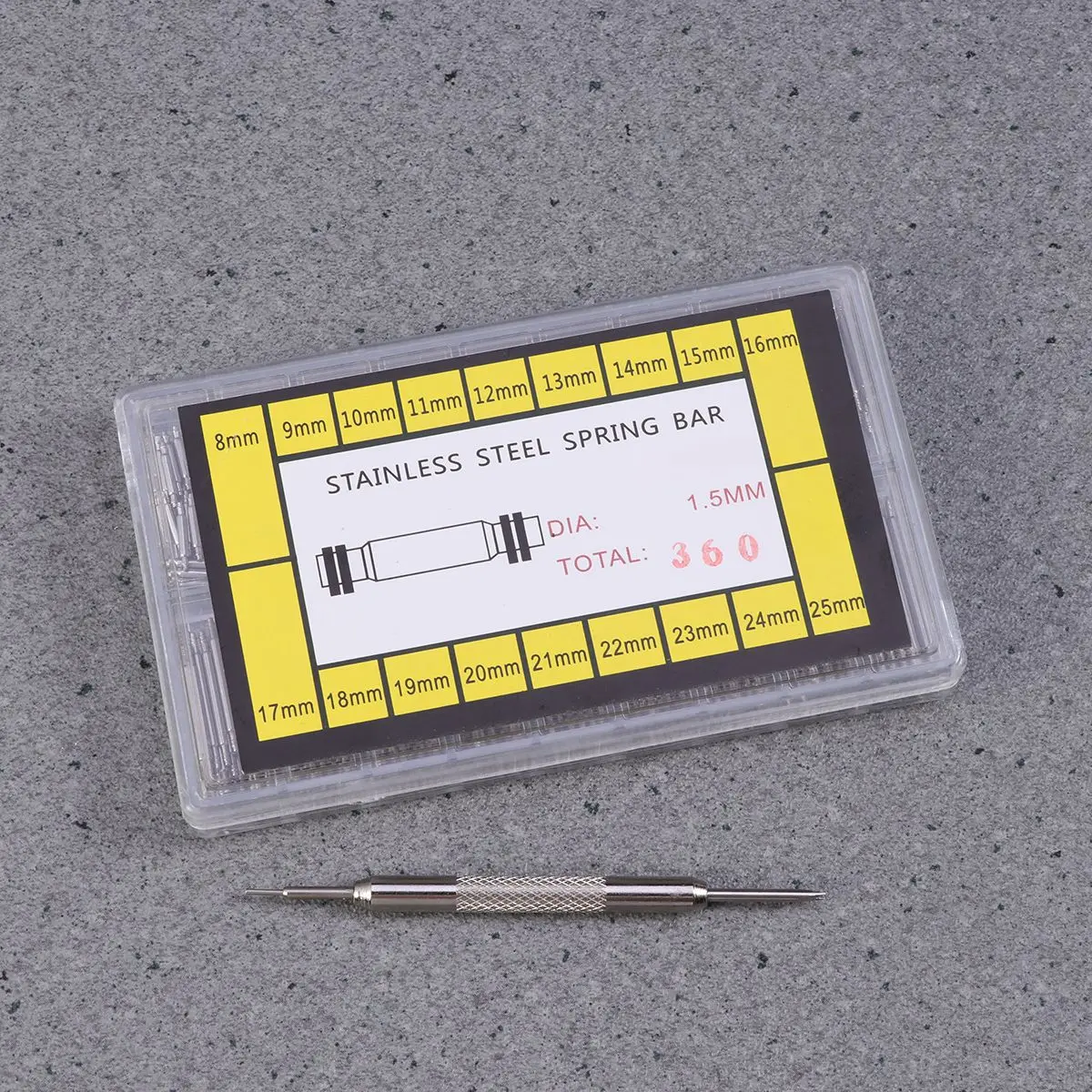 360 Pcs Stainless Steel Link Pin Spring Bars for Watch Wristb Pin Tool Kit Set Strap Repair Replacement Tools Watch Accessories