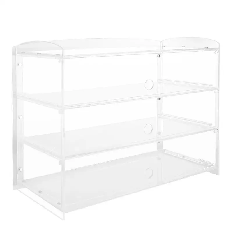 

Bakery Display Case, 3-Tier Commercial Countertop Pastry Display Case, Clear Acrylic Bread Box for Kitchen, Party Cake Cabinet with Flip-Up Door for Cookie Dessert Donut Bagel, 19" x 9.1" x 15"