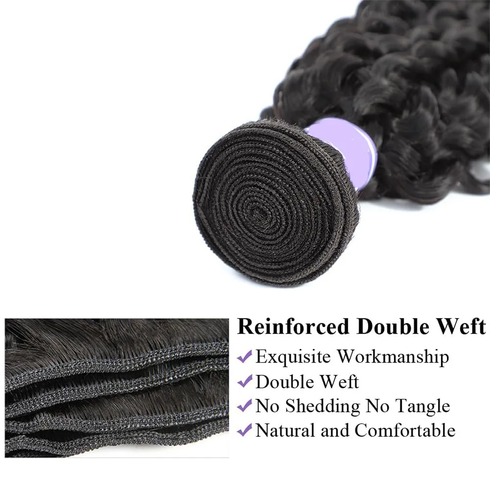 1 Bundel Rambut Manusia Hitam Alami Deep Wave Bundles Brazilian Virgin Remy Single Bundle Deep Wave Bundle