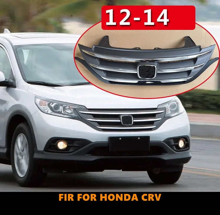 

High Quality ABS Black Middle Grille Racing Grill Front Bumper Grill For Honda CRV CR-V 2012-2014
