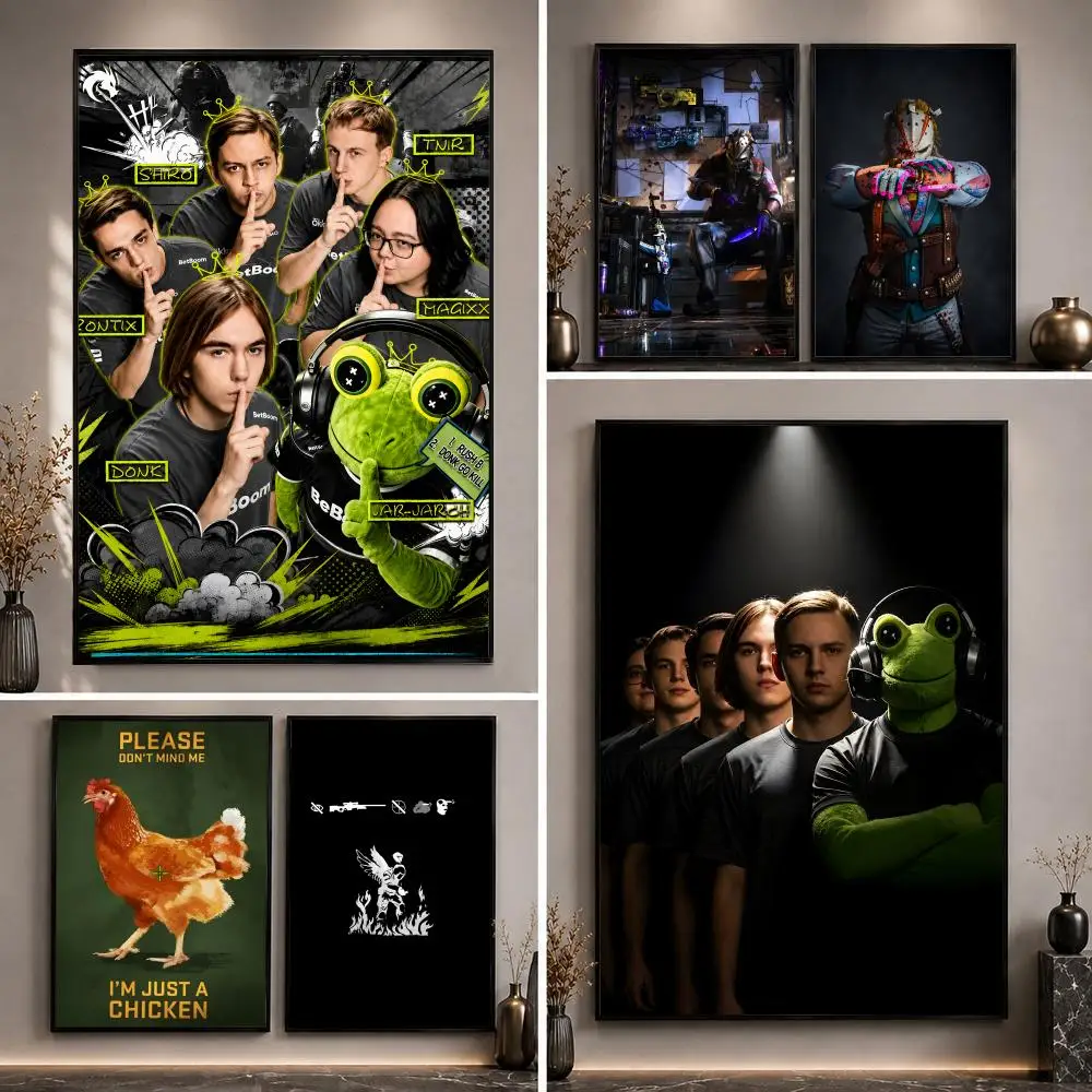 FPS CS:GO Frog Commander Poster High-Definition Waterproof Eco-Friendly Non-fading For Kitchen Bathroom Wall Bedroom Decor