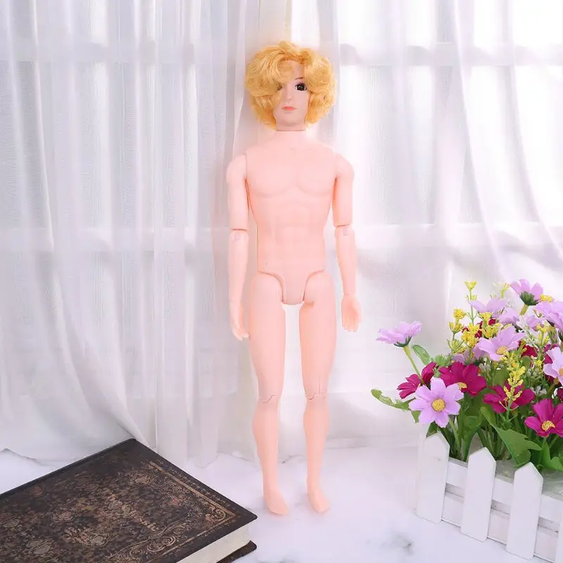 

30cm 12 Moveable Jointed Nude for Naked Dolls for Doll Body Yellow Hair for Ken Boy Male Man Boyfriend for Prince DIY