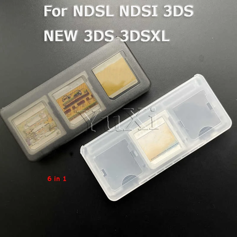 1 шт., пластиковый легкий портативный новый чехол для игровых карт 6 в 1, коробка для NDSL NDSI 3DS NEW3DS 3DSXL, защитный чехол для игровых карт, удобный чехол