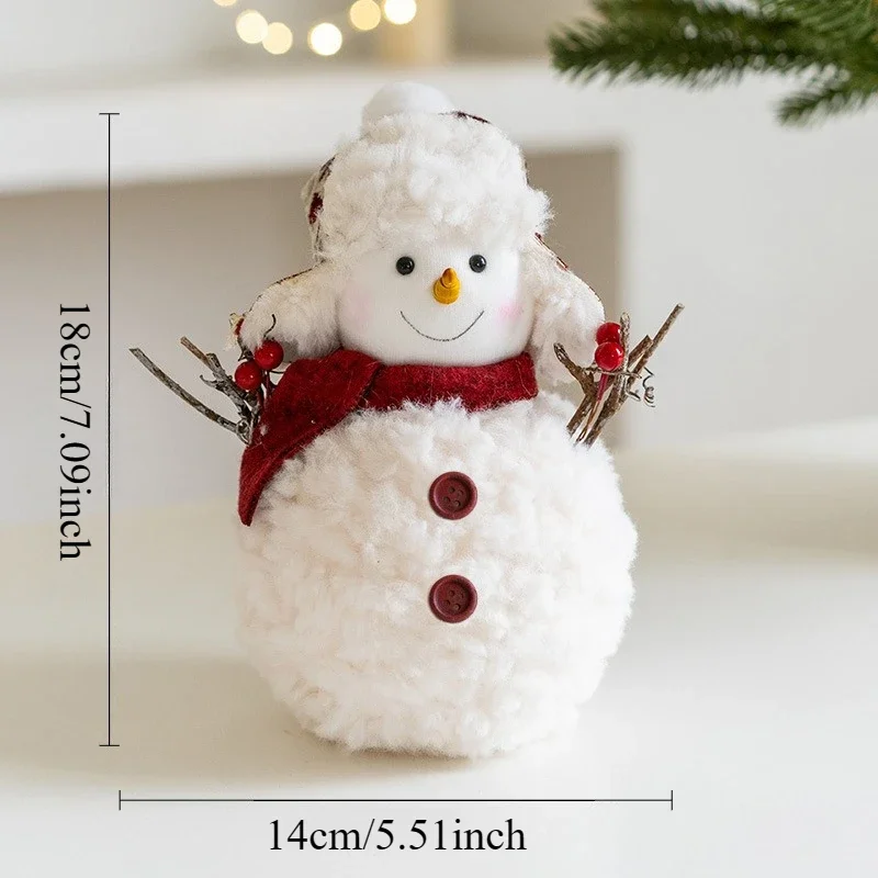 Home Decoration New Plush Knitted Christmas Snowman Doll Ornament Christmas Desktop Atmosphere Ornament