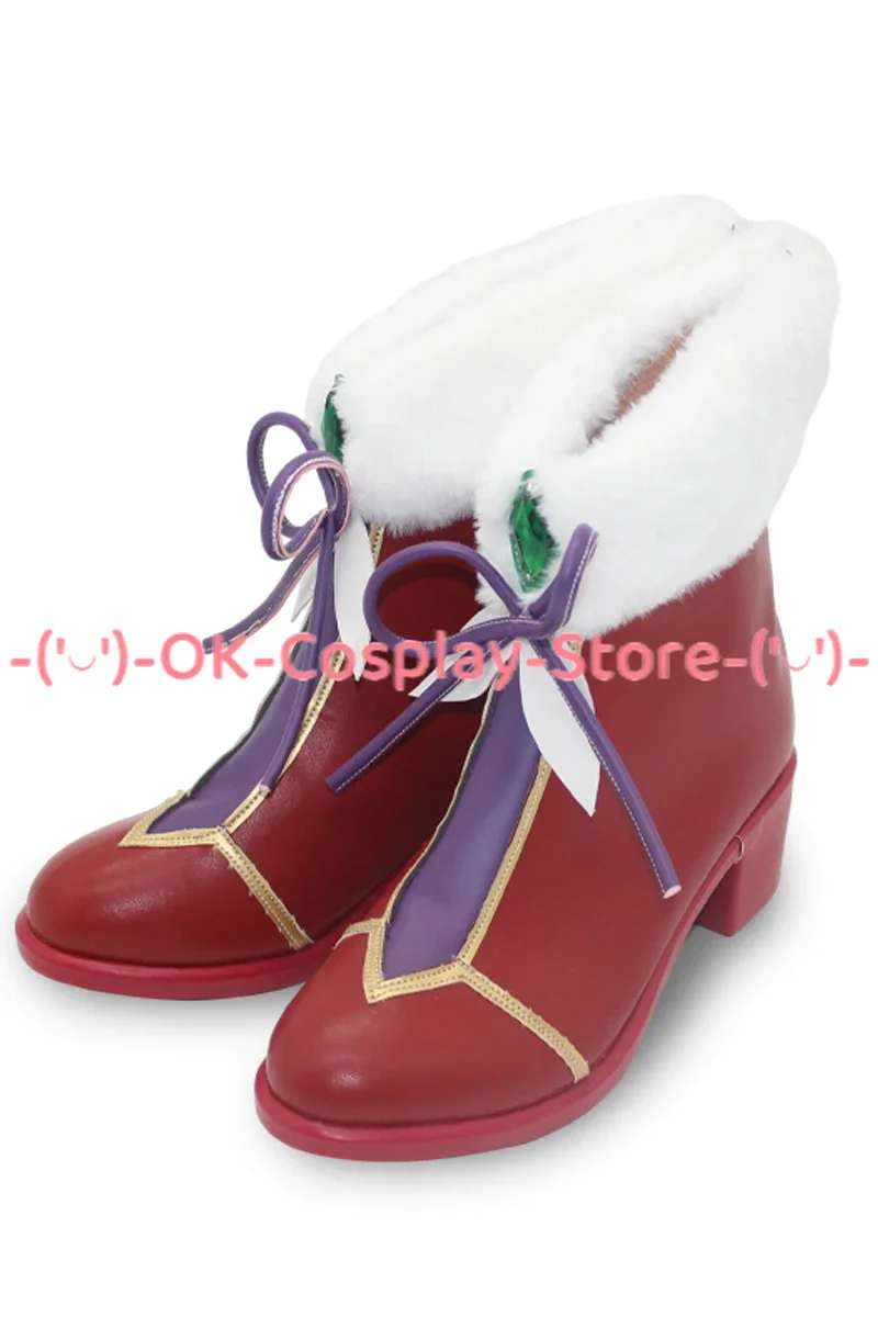 Emilia-zapatos de cuero sintético para Cosplay, botas de Carnaval hechas a medida, utilería para Halloween