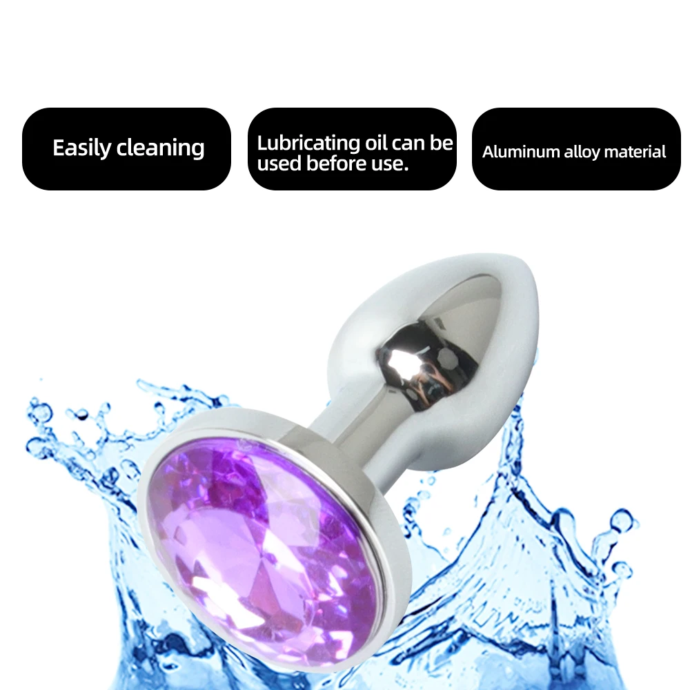 XXS Metal Anal Plug Sex Toys Mini Round Shaped Crystal Smooth Steel Small Butt Plug per donna uomo ano masturbatore prodotto per adulti