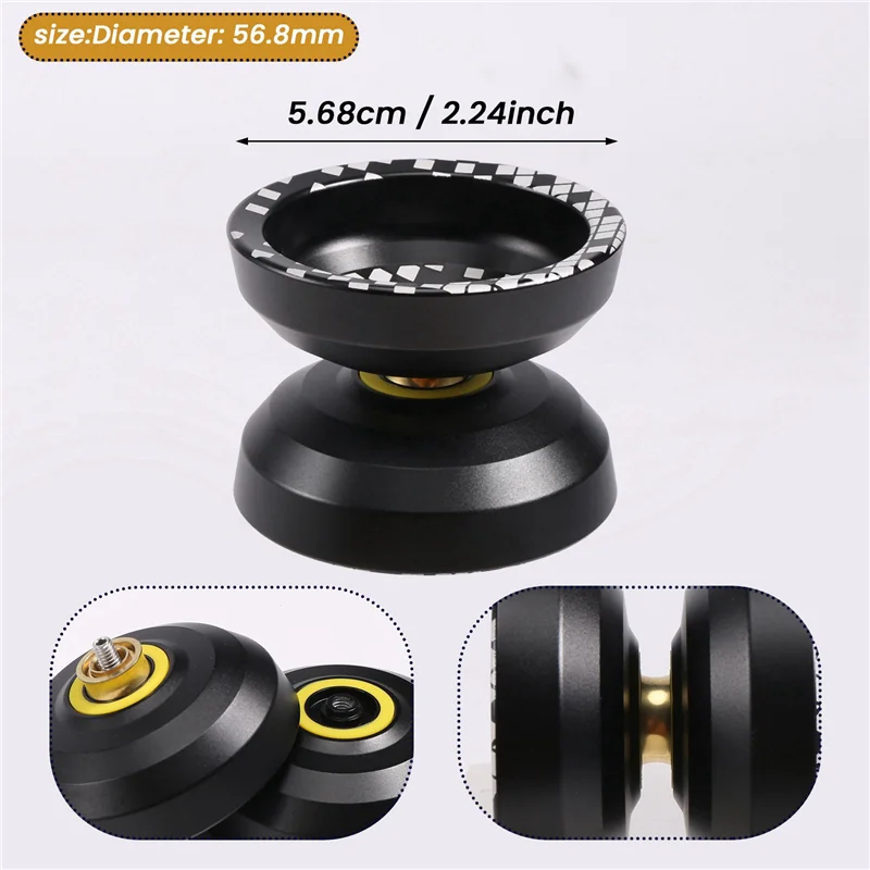 DELAM-não responsivo LIGHT CHASER X3 Yo-Yo competitivo, Yoyo de liga para iniciantes e truques de prática com luva e cordas