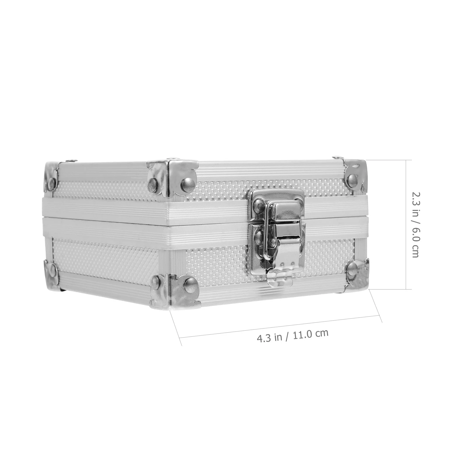 

Tattooing Tools Storage Box Silver Durable Case with Sponge Inner Protective Holder for Tattoo Machines and Supplies