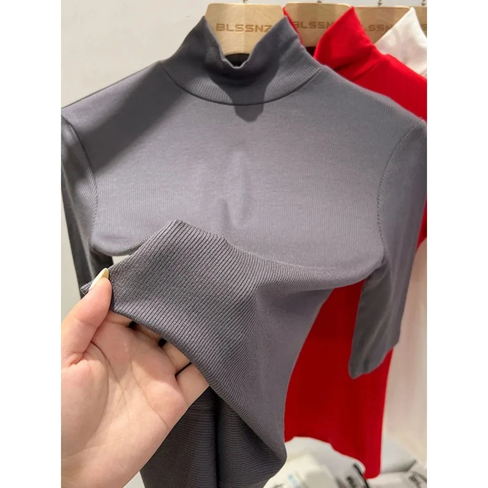 スリムフィット タートルネック Tシャツ 女性用 ベーシック オルト スヴェ クリーンフィット スレ レディース プレミアム品質 ファッショナブル カジュアルウェア