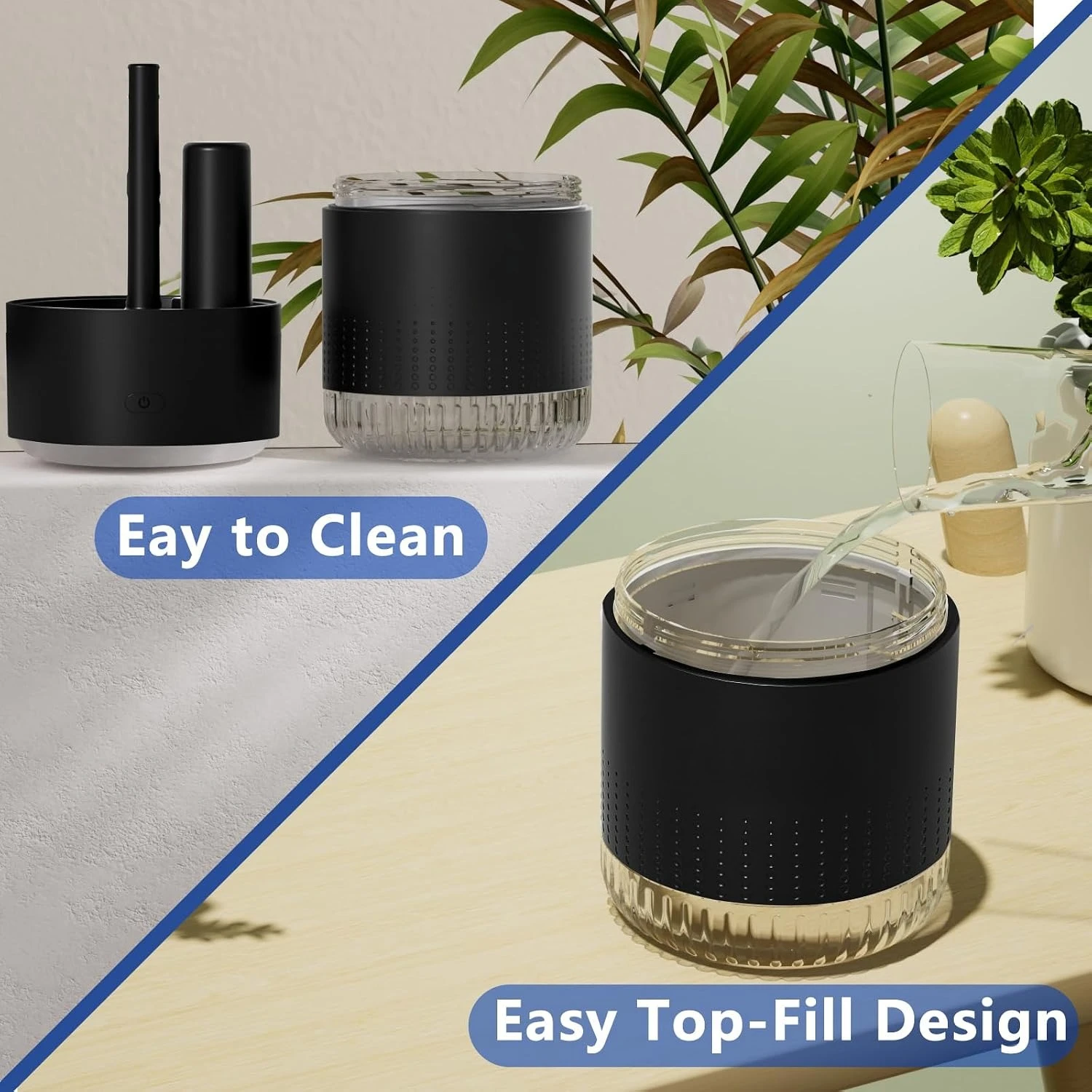2026 New Upgrade Colorful Mini Humidifier, USB Rechargeable Humidifier, Small Humidifier, 4 Modes Super Quiet, Humidifiers For