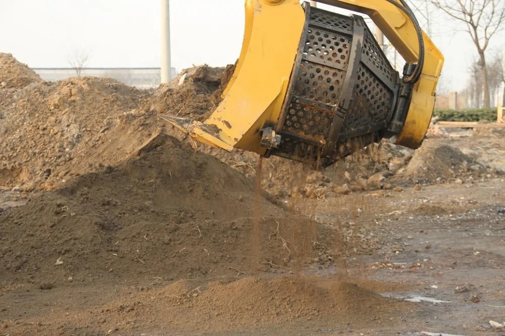 YG Excavator Bucket Sieve Bucket Screening Bucket for Excavator Attachments Rotating Sieving Bucket with Mesh Screen