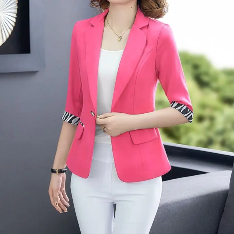 Autumn Winter Women Coats Jacket Female Single Button Casual Suit Tailored Coat Lady Solid Formal Outerwear Work Jacket Feminino