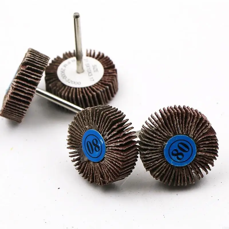 5 stuks industriële kwaliteit 80 korrel schuurklepwiel slijpschijven 32 mm schacht