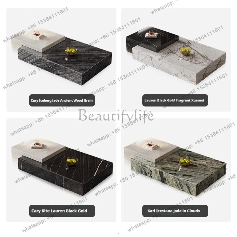 Italian Luxury Marble Coffee Table, Designer Statement Piece for Villa & Penthouse, Heat & Scratch Resistant, Customizable