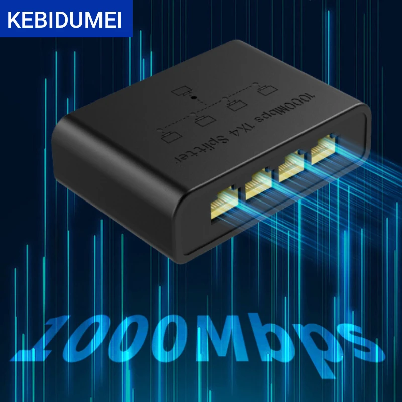 KEBIDUMEI 5-port Gigabit Network Switch 100/1000Mbps RJ45 Network Cable Connection Switch Network Splitter Cable Expander