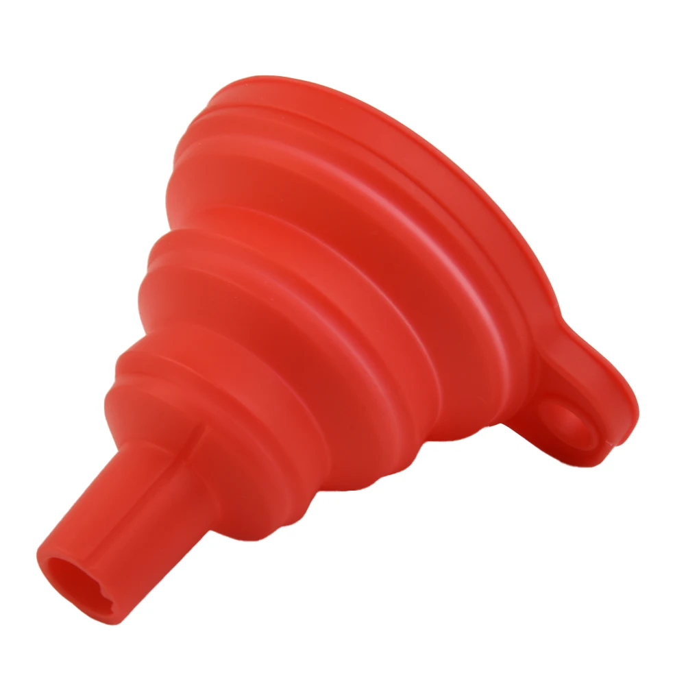 Oil Fuel Car Funnel Petrol 7.5cmX8cm Collapsible Diesel Folded Gasoline Silicone Suspended High Quality Pratical