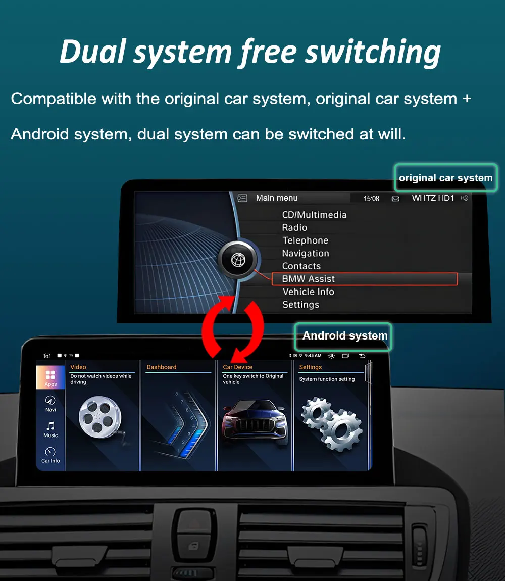 Autoradio Android avec Écran Tactile HD, 12.3 Pouces, Système NBT DSP Stéréo, GPS, Limitation du Lecteur, pour Voiture BMW Série 7 F01 F02 CIC