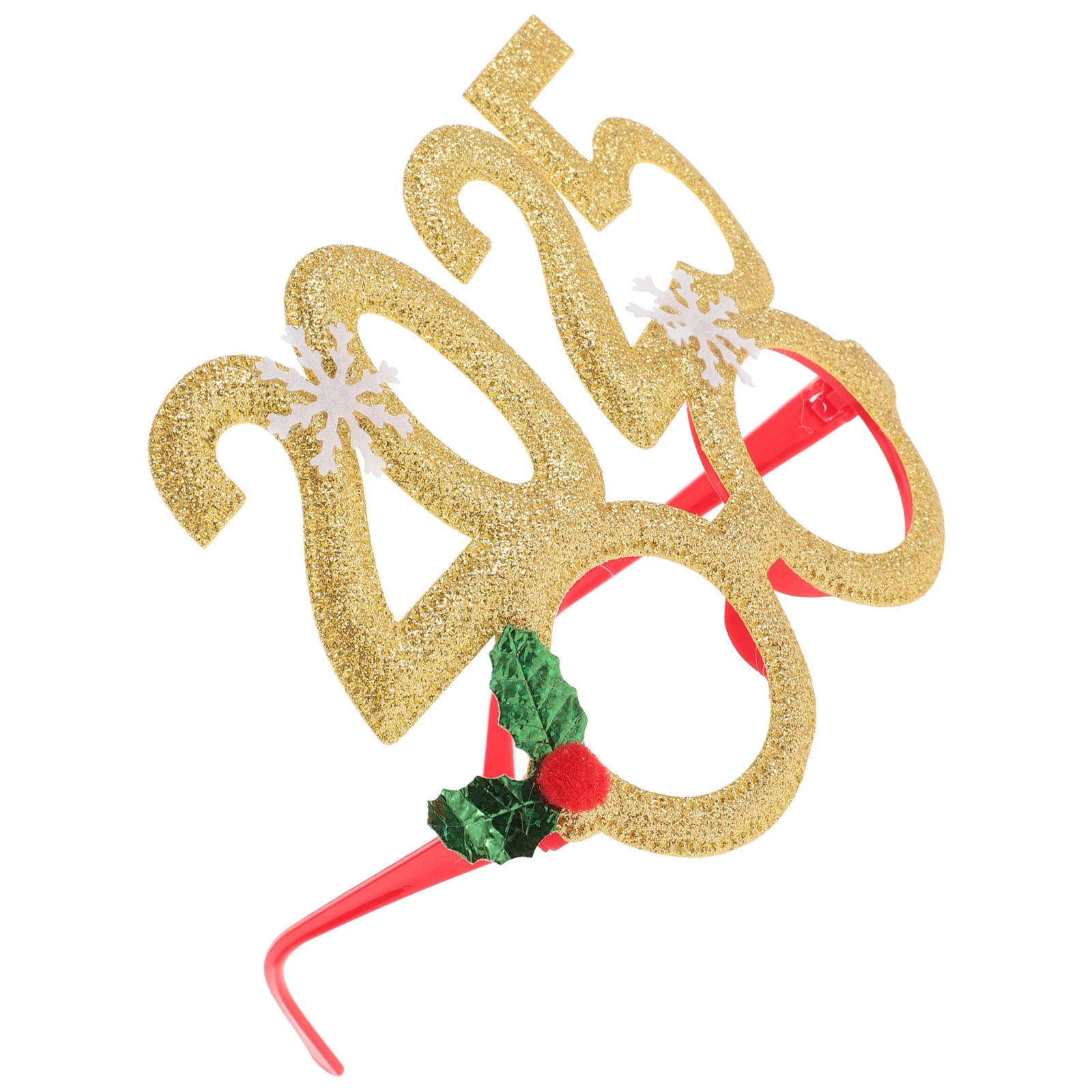 

Glasses Golden 2025 New Year's Photo Prop Years Eve Vintage Frame Props Festive