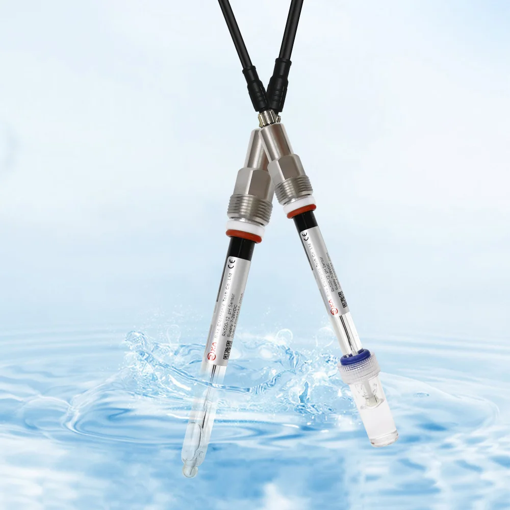 2026 RK500-12 B3 Glass+316L 0-100℃ 1MPa M8 Connector pH Medidor Meters Electrode Water pH Probe Sensor for High Temperature Occa