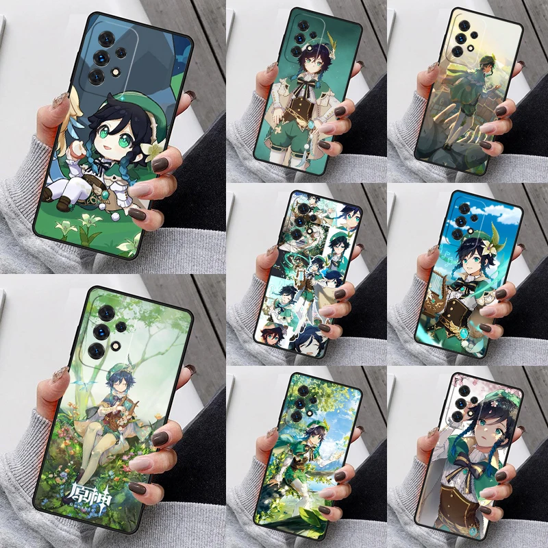 

Чехол для телефона Genshin Impact Venti для Samsung Galaxy S25 S23 S30 S8 S21 S20 FE S24 S22 Note 10 20 S8 Plus lite Ultra