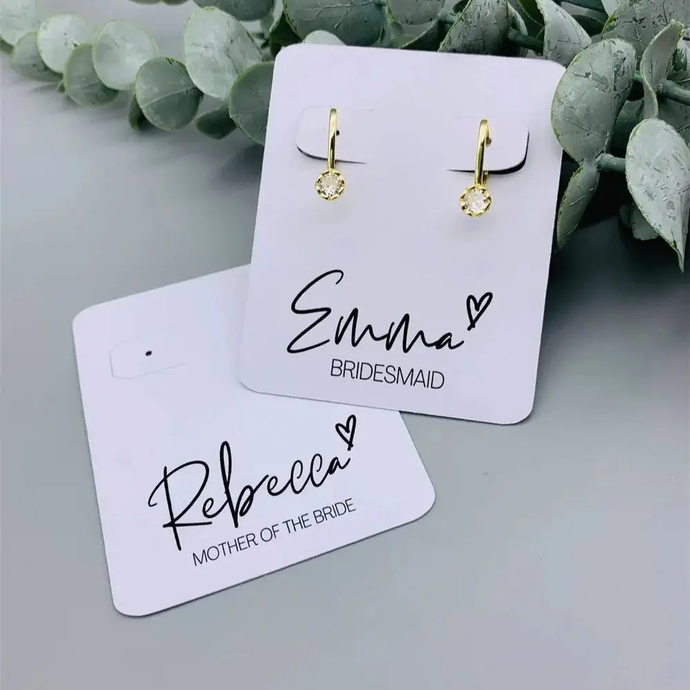 Personalised bridesmaid earring card, hoop earring card, diy bridesmaid proposal, luxury bridesmaid proposal, gifts for bridesma