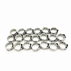 KegLand Bag of 20 X Stainless Stepless Clamps(Suit 8/9.5/10.5/12.8/14.5/16.5/18.5/ 20.5MM OD) hardware tool