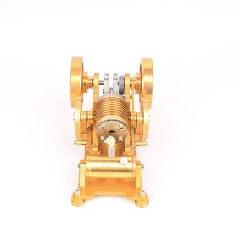 All-metal Bronze Cylinder Piston Fire-drawing Stirling Engine Model Toy Scientific Experiment Educational Tool