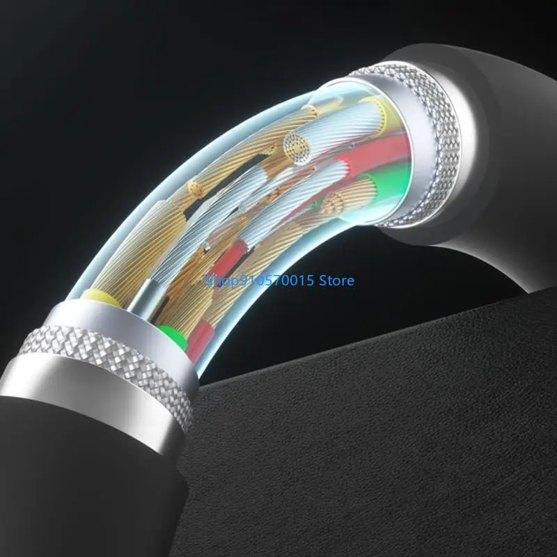 B95C PD100W Fast Charging Cord USB to Type C Data Wire Line with LED Digital Display