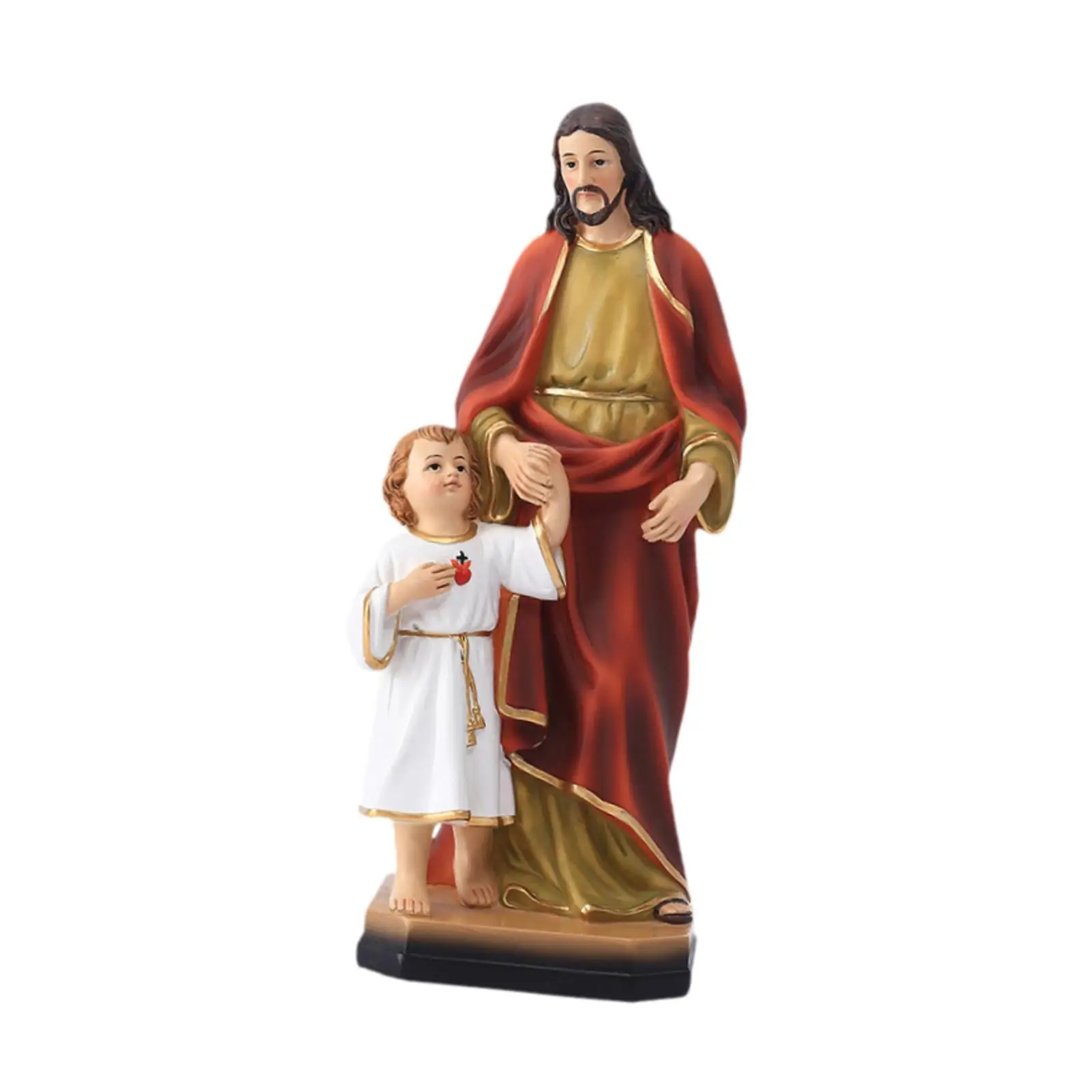 Decorazione statua di padre e bambino, regalo ideale per il padre, scultura in resina, amore