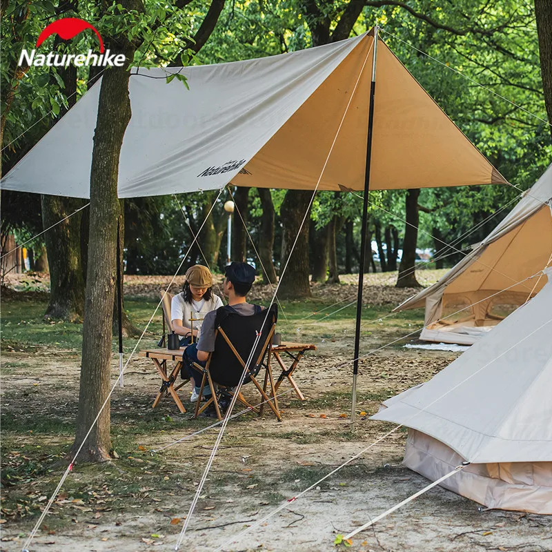 

Naturehike Outdoor Large Cotton Square Sun Shelter 4.25kg Waterproof Sunscreen Thicken Fabric Strengthen Locking Plate Awning