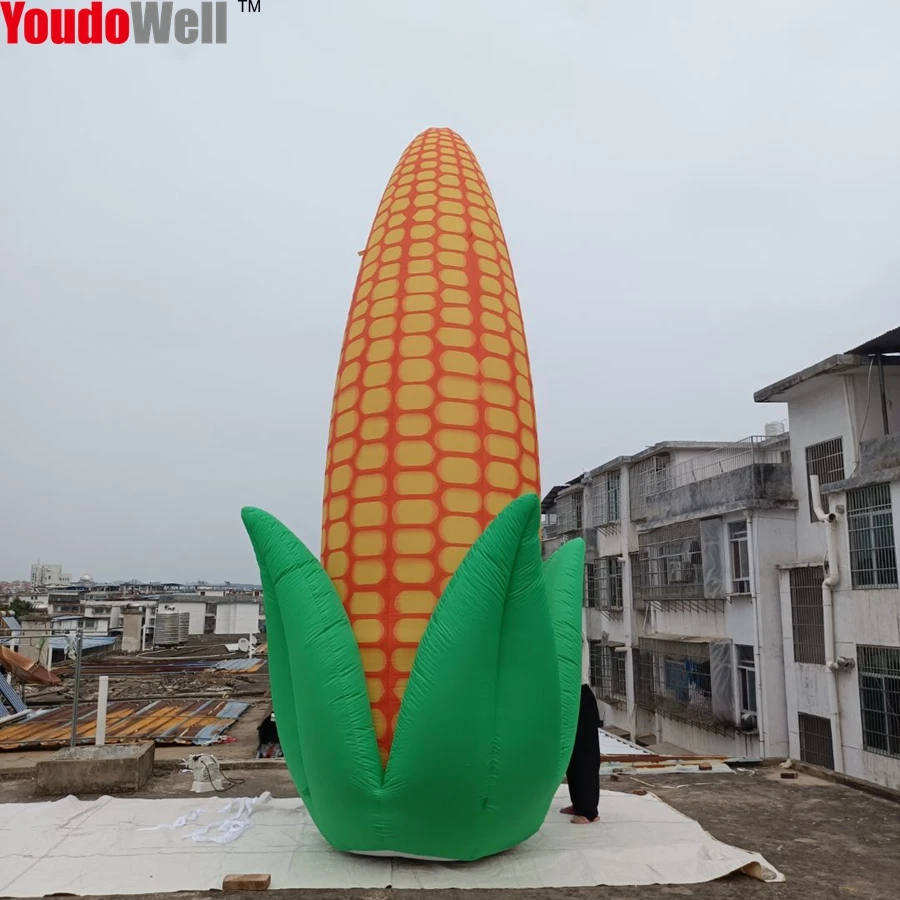 Giant Inflatable Plant Model Tall Inflatable Corn With Built-In Fan