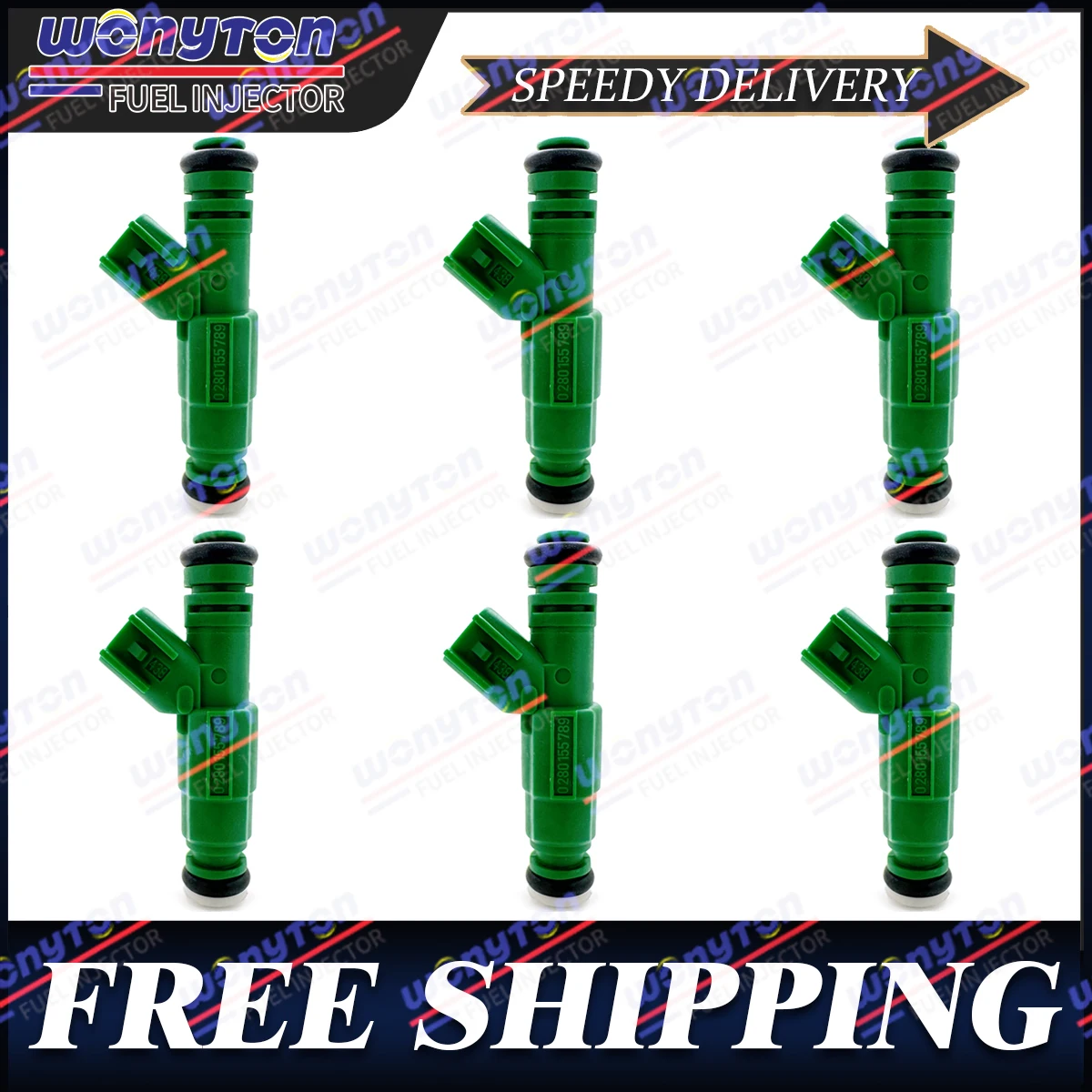 

6 шт. топливные форсунки 0280155789 для 99-04 Jeep Wrangler Grand Cherokee 4.0 L6