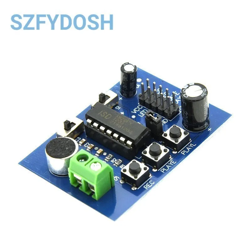 1pcs ISD1820 Voice Recording Recorder Module With Mic Sound Audio Loudspeaker For Arduino