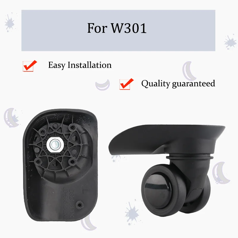 For W301 Professional Luggage Wheel Repair Kit - Durable 360° Swivel Wheels High-Quality Replacement Components