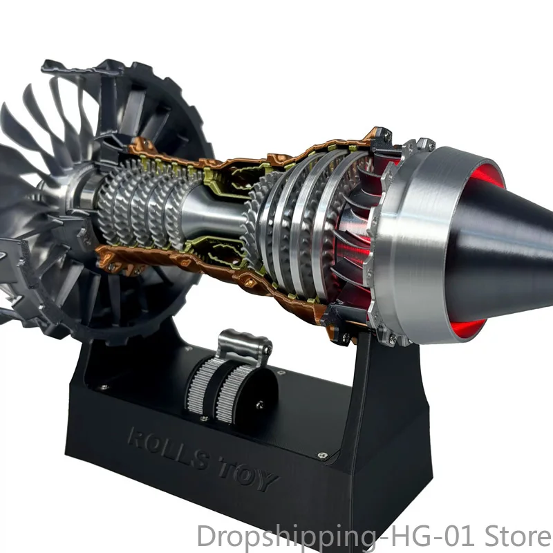 A380Trent 900 Engine 1/16 Turbofan Blade Aircraft Engine Electric Model Ornament Gift Finished Product/DIY Kit