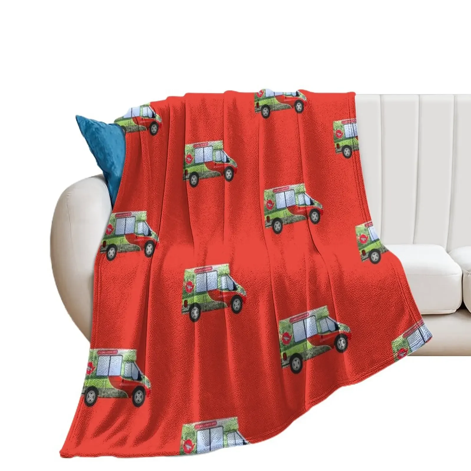 Yorkshire Tea Van Red Throw Blanket blankets ands Sofa Blankets