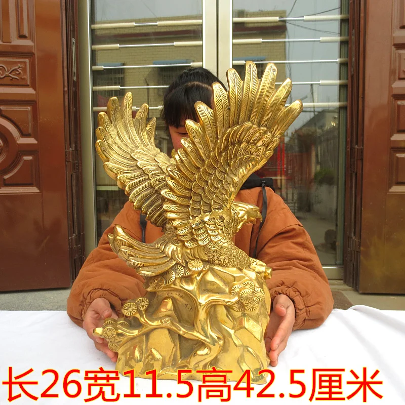 TOP COOL Business art 42CM LARGE Home office fortune Success Arabic vulture lanneret BRASS statue