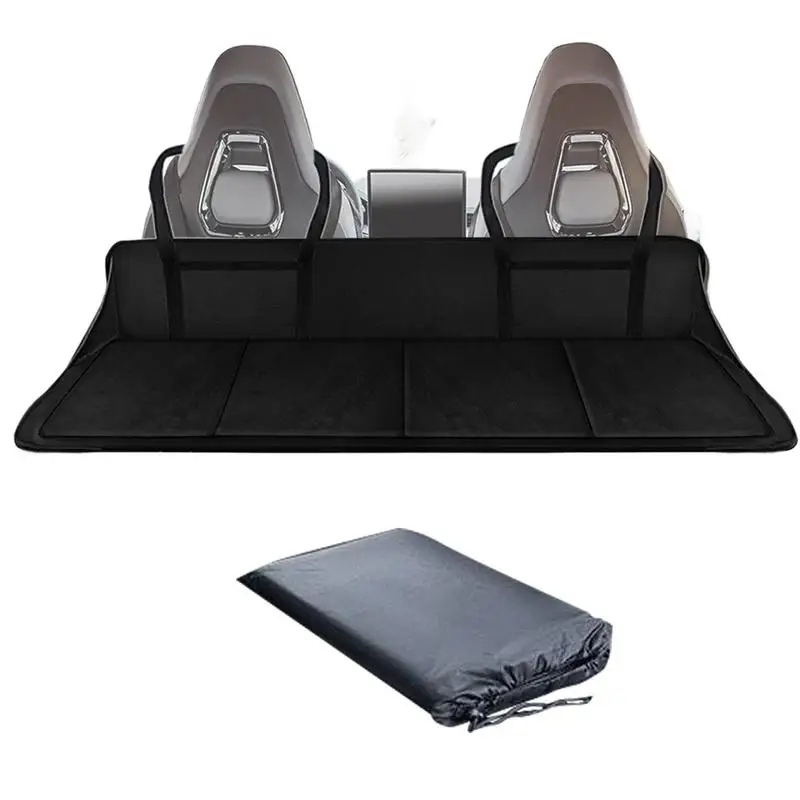 Non-Inflatable Back Seat Mattress Back Seat Trunk Extender Portable Car Back Seat Folding Bed Foldable Outdoor Car Boot Bed