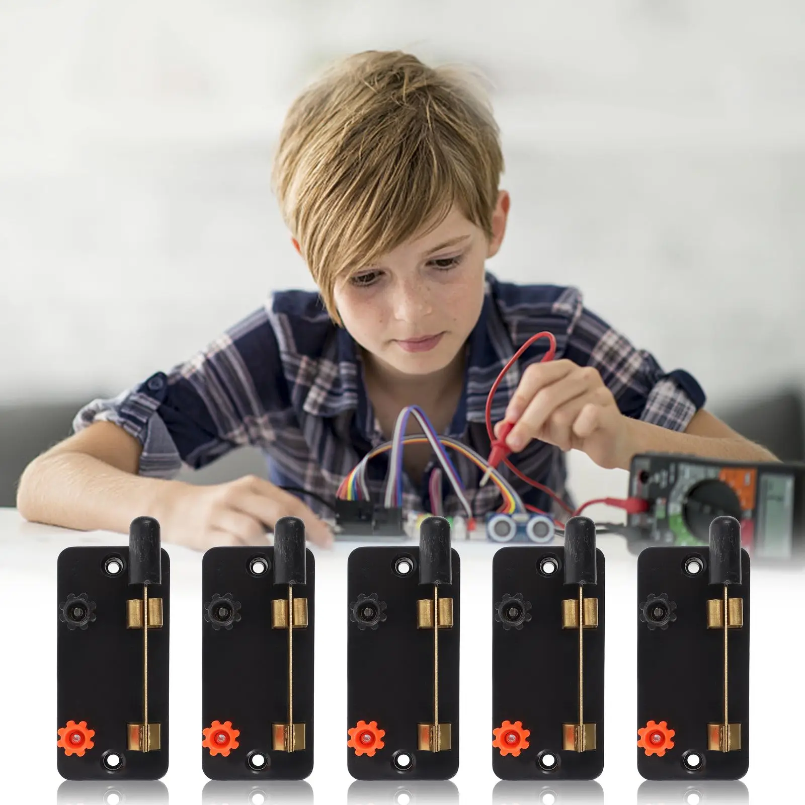 10pcs Single Pole Switch Spst Circuit Breaker Science Projects Tool Physics Laboratory Equipment Electronic Teaching Device For