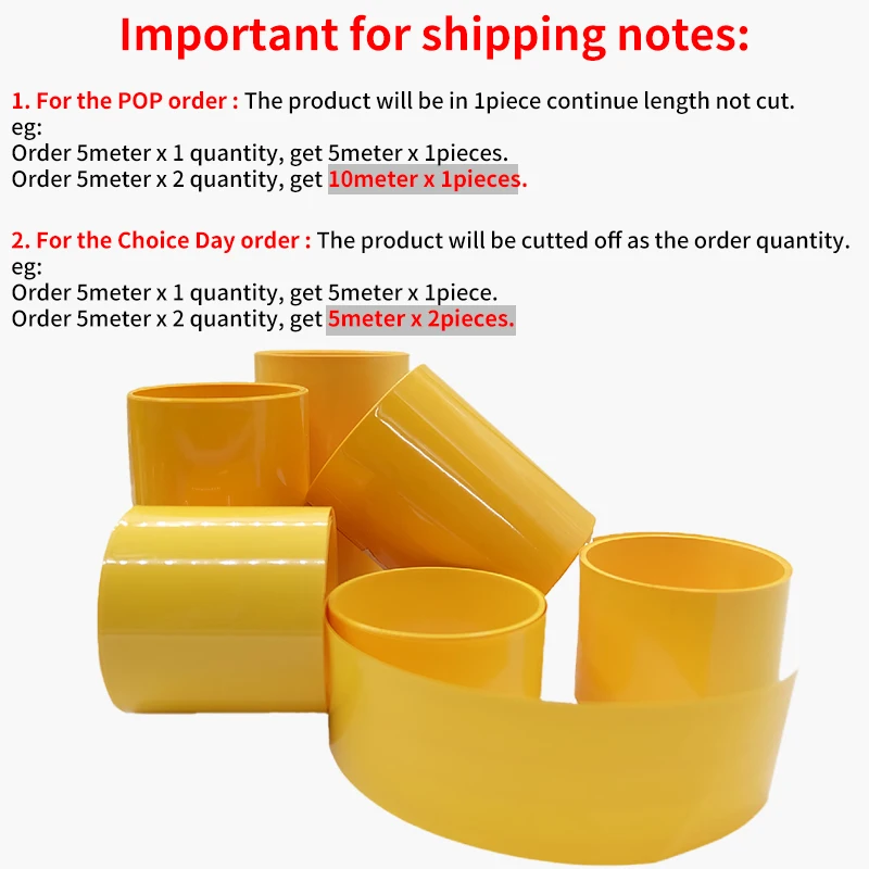18650 Lipo Battery PVC Heat Shrink Tube Pack 25mm ~ 110mm Insulation Film Wrap Lithium Case Protection Cable Sleeve Yellow