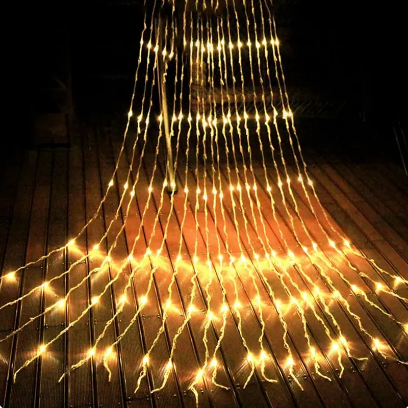 3M x 9M840LED running waterfall lights outdoor waterproof holiday yard decoration colorful light string running Curtain  lights