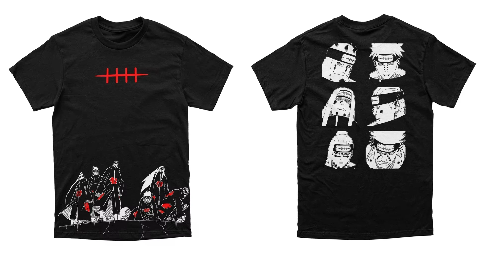 Naruto Pain Akatsuki Six Paths Manga Graphic T-Shirt Men Women Anime Casual Cotton Streetwear Fans Tshirt - view 5