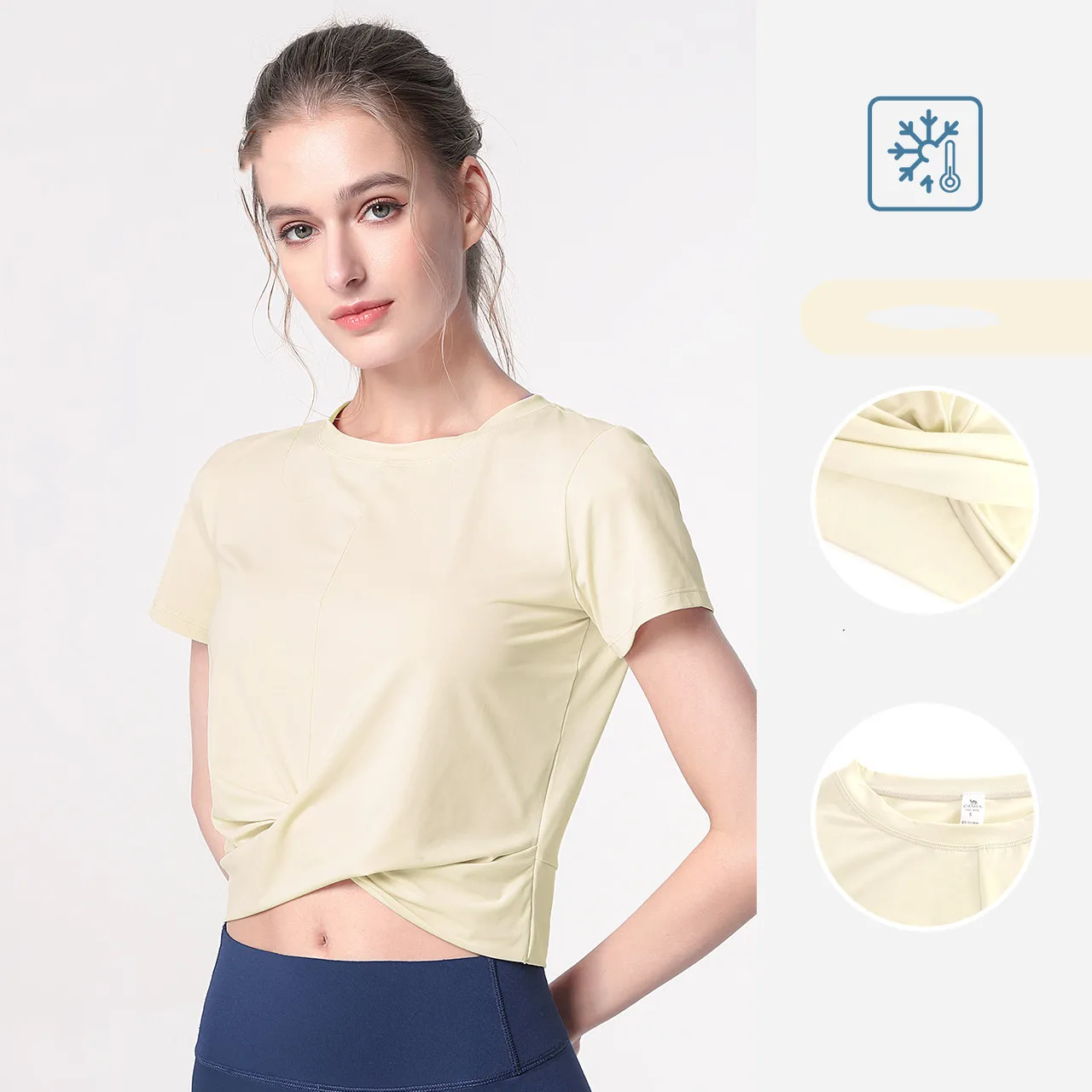 GOLDEN CAMEL Sport Top T-shirts Women Sexy Women's Yoga T-shirts Quick Dry Workout Running Shirts for Women Gym image 5