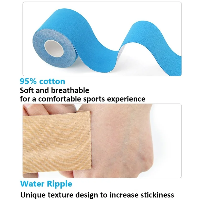 Sports Kinesiology Tape Athletic Recovery Medical Self Adherent Bandage Wraps Waterproof Cotton K T Tapes for Muscle Pain Relief