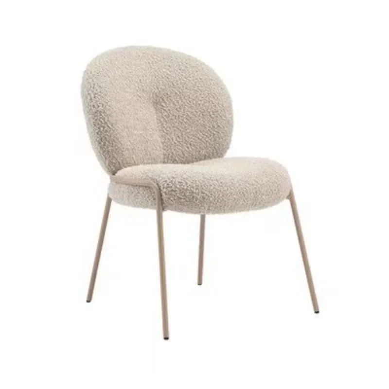 

Lamb wool, light luxury, dining chair, home, modern, simple chair