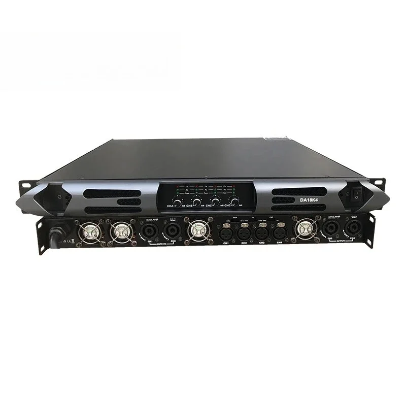 SANWAY DA18K4 18000W 4-Kanal 1U Penguat Daya Audio Kelas D Cangkang Logam Impedansi 8 Ohm & 4 Ohm