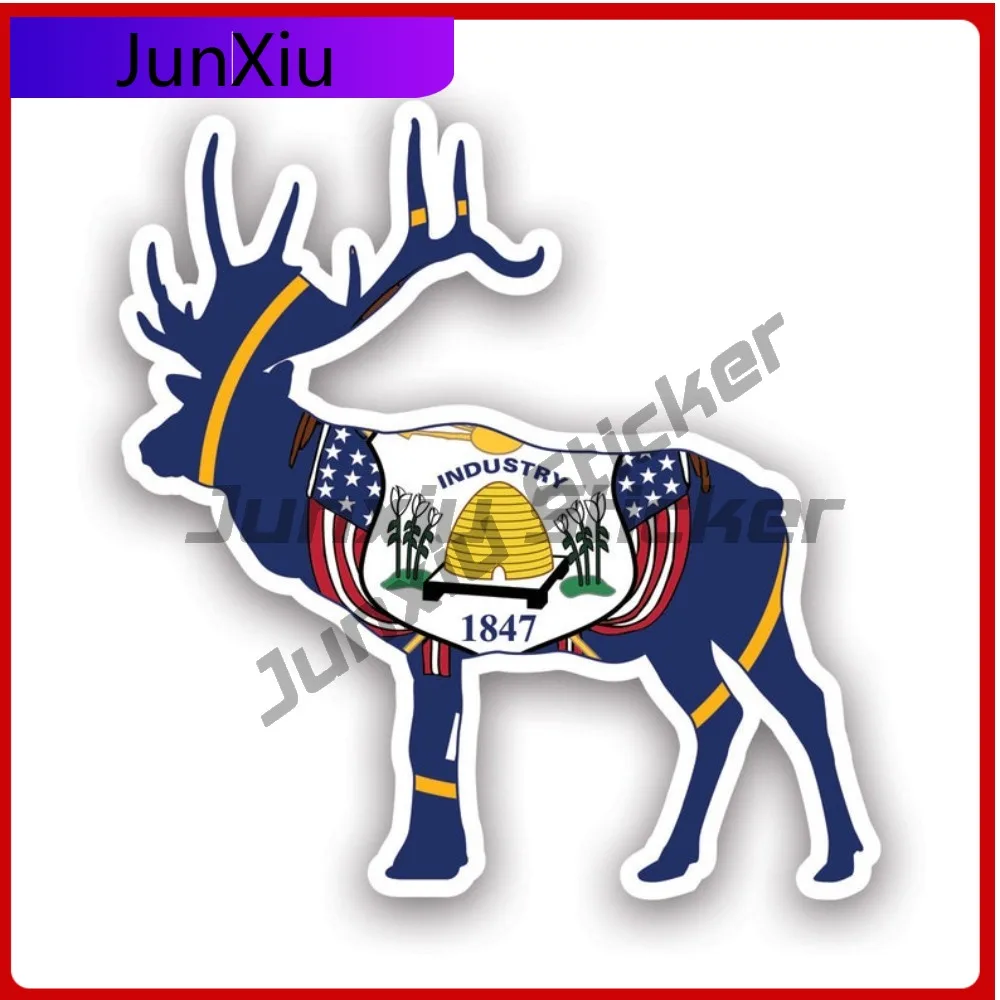 

Utah Deer Shaped Scratch Resistant Weather Resistant Cool For Bumper Rear Windshield Helmet Removable No Residue Accessories