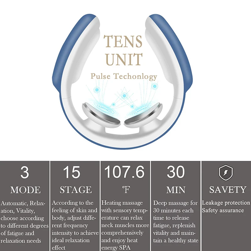 Умный электрический массажер для шеи и плеч, низкочастотная магнитная терапия, инструмент для облегчения импульсной боли, медицинский уход,